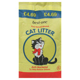 A Best One - Cat Litter - 8 Litres bag of cat litter with a cat on it.